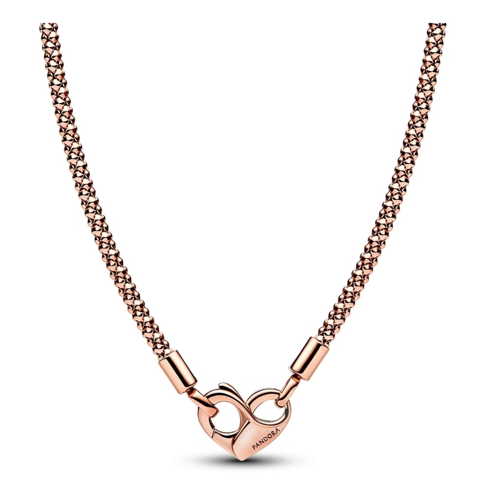 Pandora Moments Studded Chain Necklace | Rose Gold-Plated
